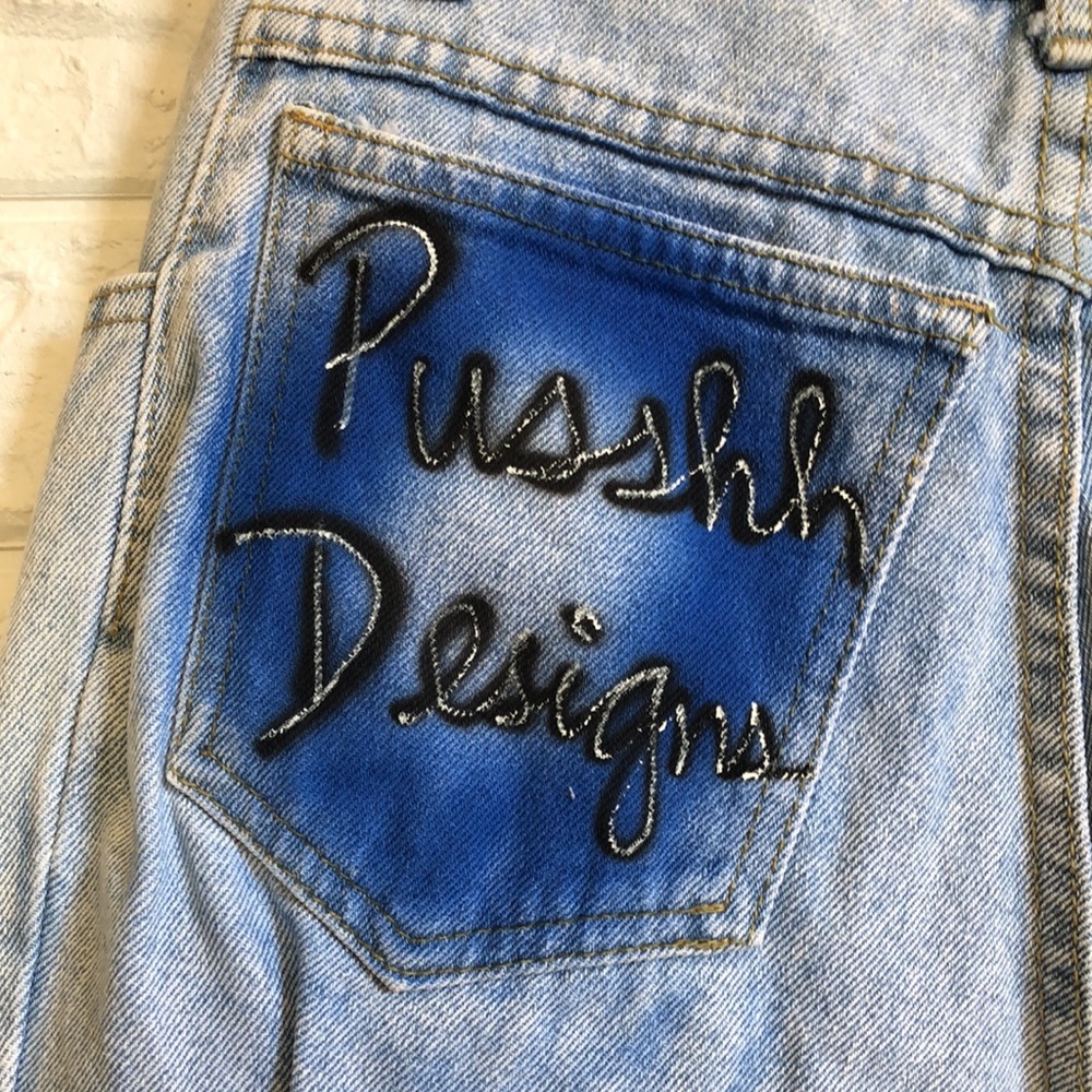 Vtg 80’s Las Vegas painted high rise PUSSHH design - Picture 8 of 12